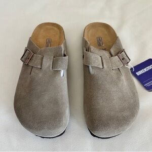 Birkenstock Stone Suede Slip-On Clogs
